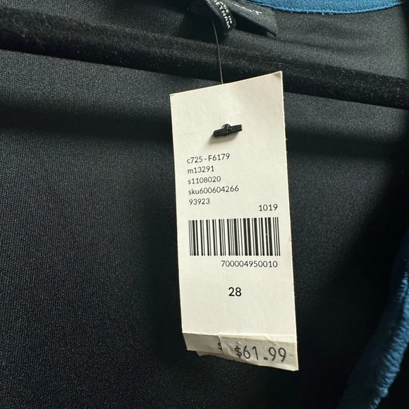 Lane Bryant Blue and Black Chain Print Dress - Picture 2 of 6